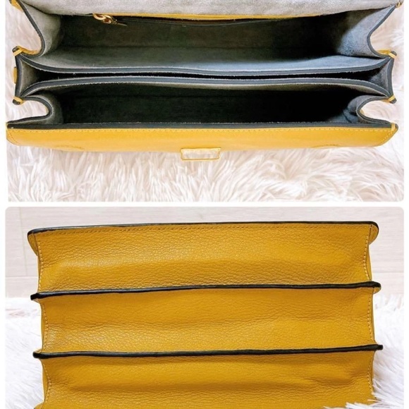 Miu Miu Two-Tone Yellow and Gray Satchel - Picture 6 of 10